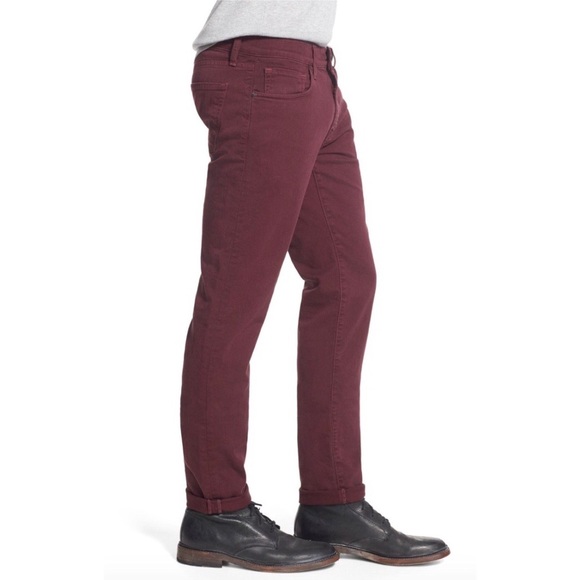 J Brand Tyler Slim Fit Stretch Jeans Cabernet Wash - Picture 2 of 8